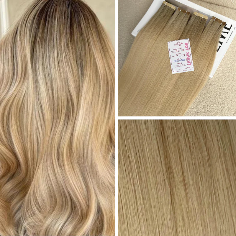 Norwegian Color Straight Normal Tape In Hair Extensions - Image 5