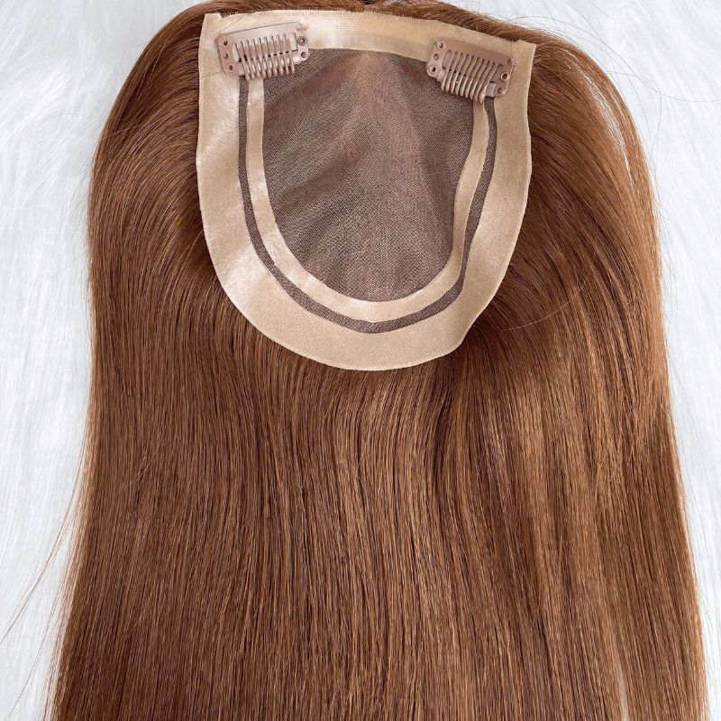 5x5 Inches Mono With PU Coated #6 Color 130% density Hair Topper - Image 6