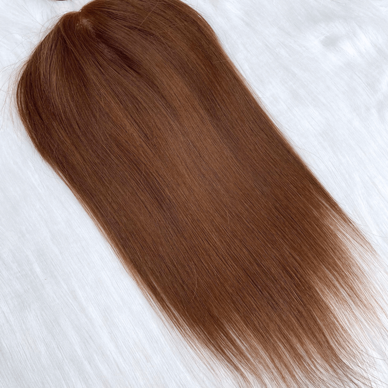5x5 Inches Mono With PU Coated #6 Color 130% density Hair Topper - Image 3