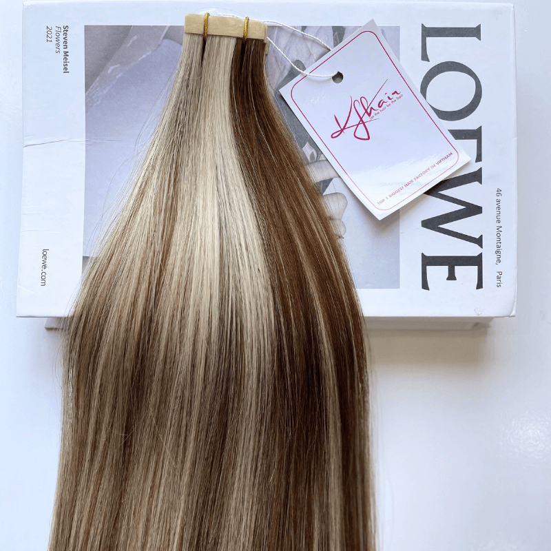 Scandivanian Color Straight Stitched Tape In Hair Extensions - Image 5