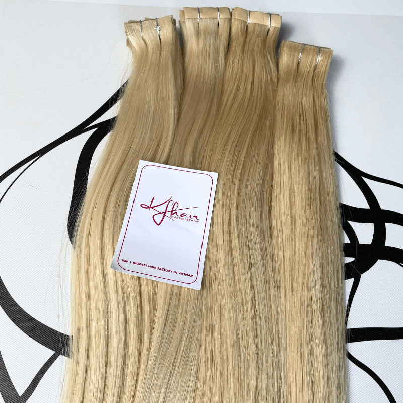 #613 Color Straight Invisible Tape In Hair Extensions - Image 3