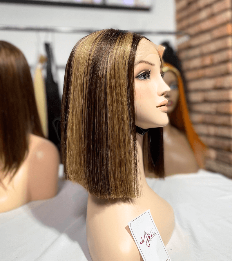 Lace Closure 4x4 inches Bone Straight KF19 Color Wig - Image 5