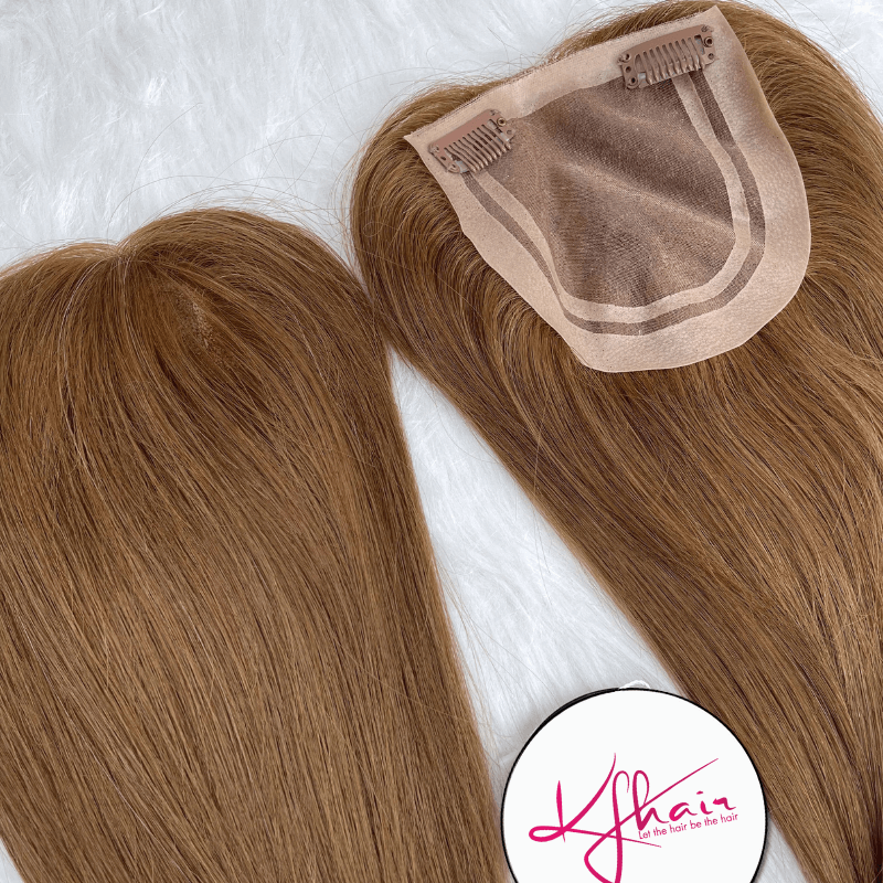 5x5 Inches Mono With PU Coated #3 Color 130% density Hair Topper - Image 3