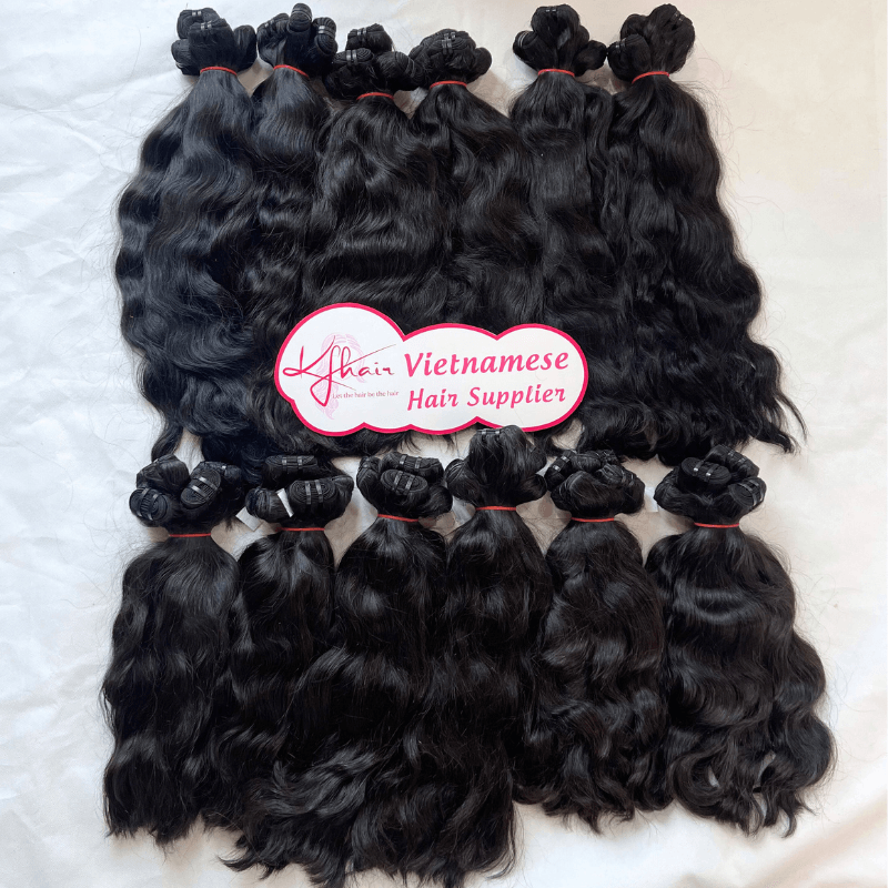 Natural Color Natural Wavy Raw Hair Weft - Image 3