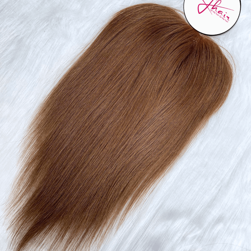 5x5 Inches Mono With PU Coated #8 Color 130% density Hair Topper - Image 6