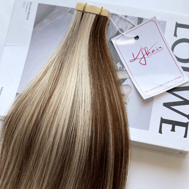 Scandivanian Color Straight Stitched Tape In Hair Extensions - Image 4