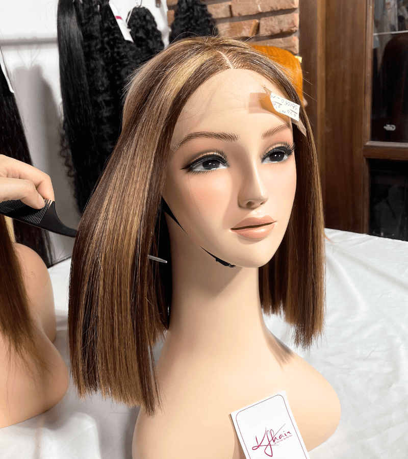 Lace Closure 4x4 inches Bone Straight KF19 Color Wig - Image 3