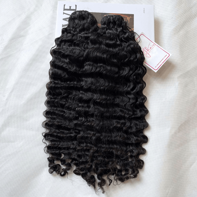 Natural Color Loose Curly Raw Hair Weft - Image 5