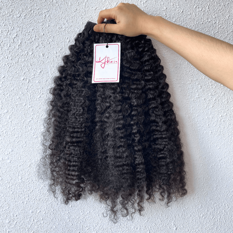Natural Color Kinky Curly Raw Hair Weft - Image 4