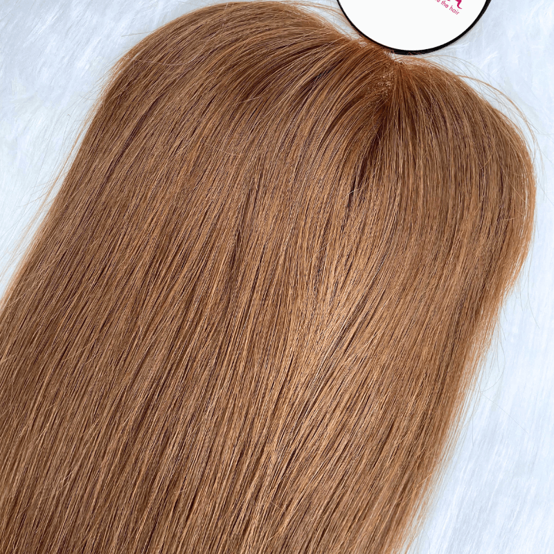 5x5 Inches Mono With PU Coated #8 Color 130% density Hair Topper - Image 5