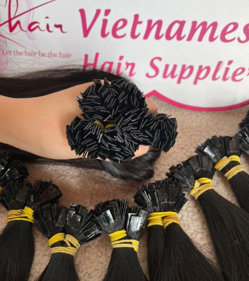 Natural Color Straight Flat Tip Hair Extensions - Image 7