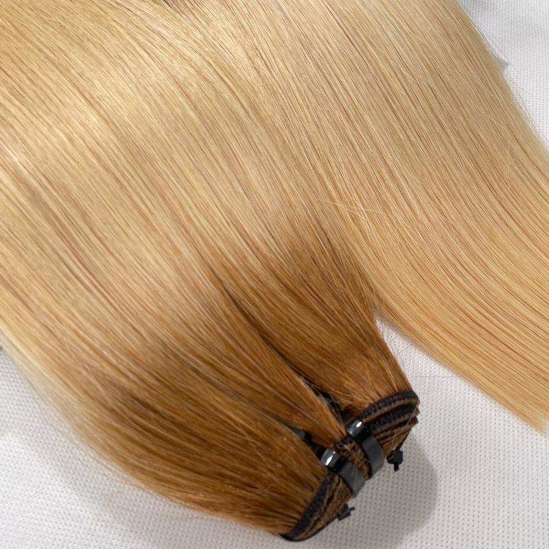 Ombre Light Brown Blonde Color Bone Straight Remy Human Hair Weft KF26 - Image 5