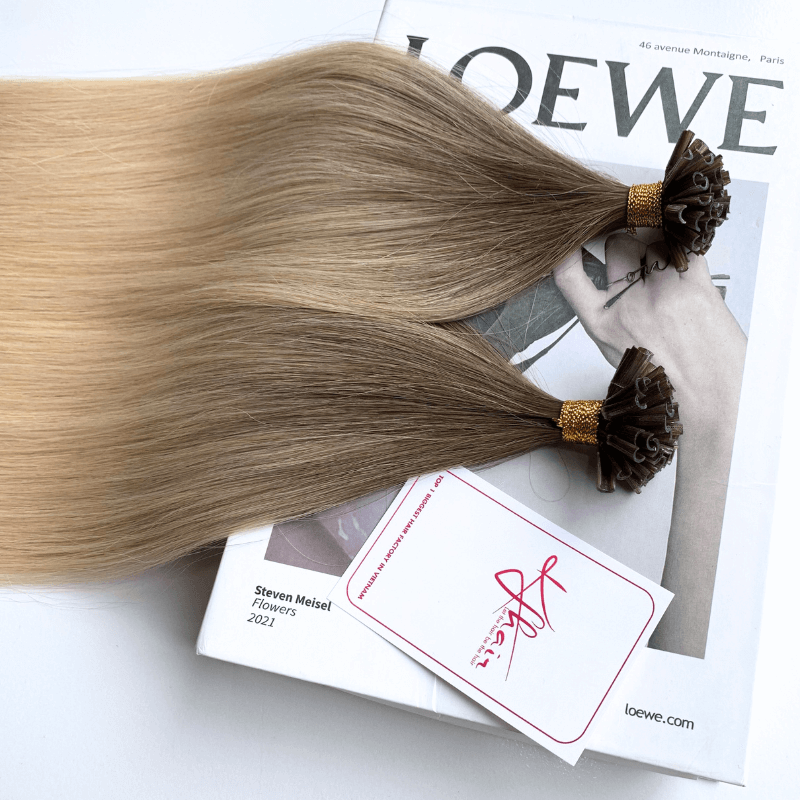 #AB Color Straight U Tip Hair Extensions - Image 4