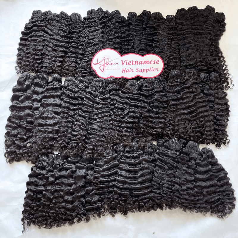 Natural Color Loose Curly Raw Hair Weft - Image 3
