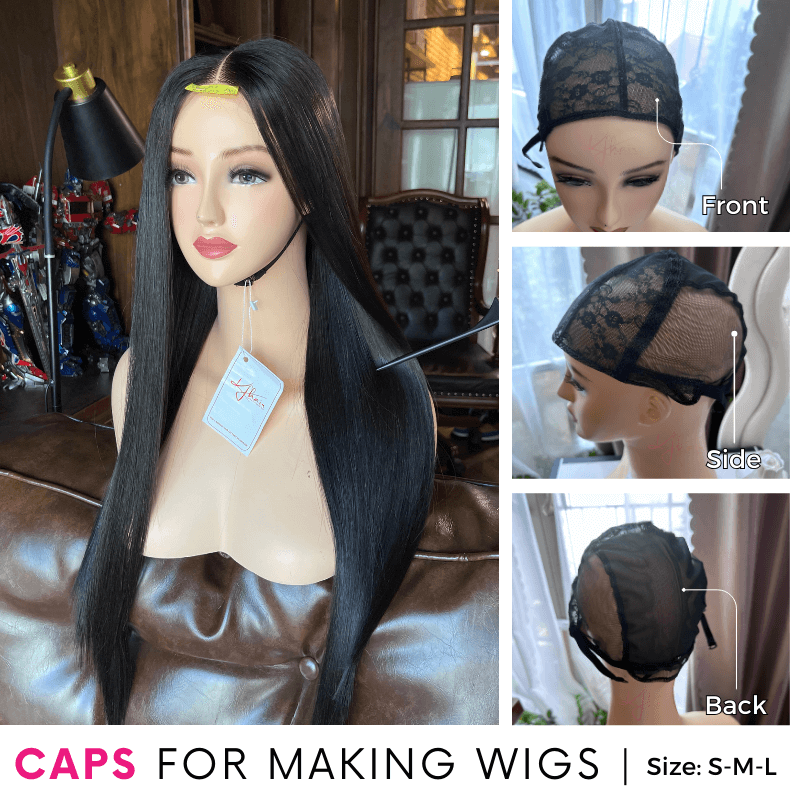 Lace Closure 4x4 inches Bone Straight KF19 Color Wig - Image 10