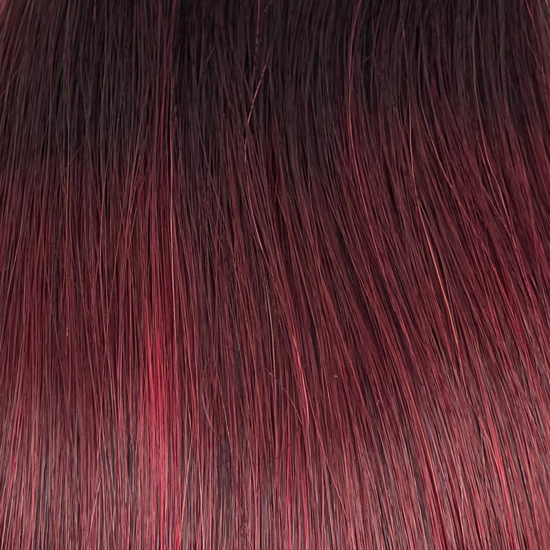 Ombre Burgundy Color Bone Straight Remy Human Hair Weft KF11 - Image 8