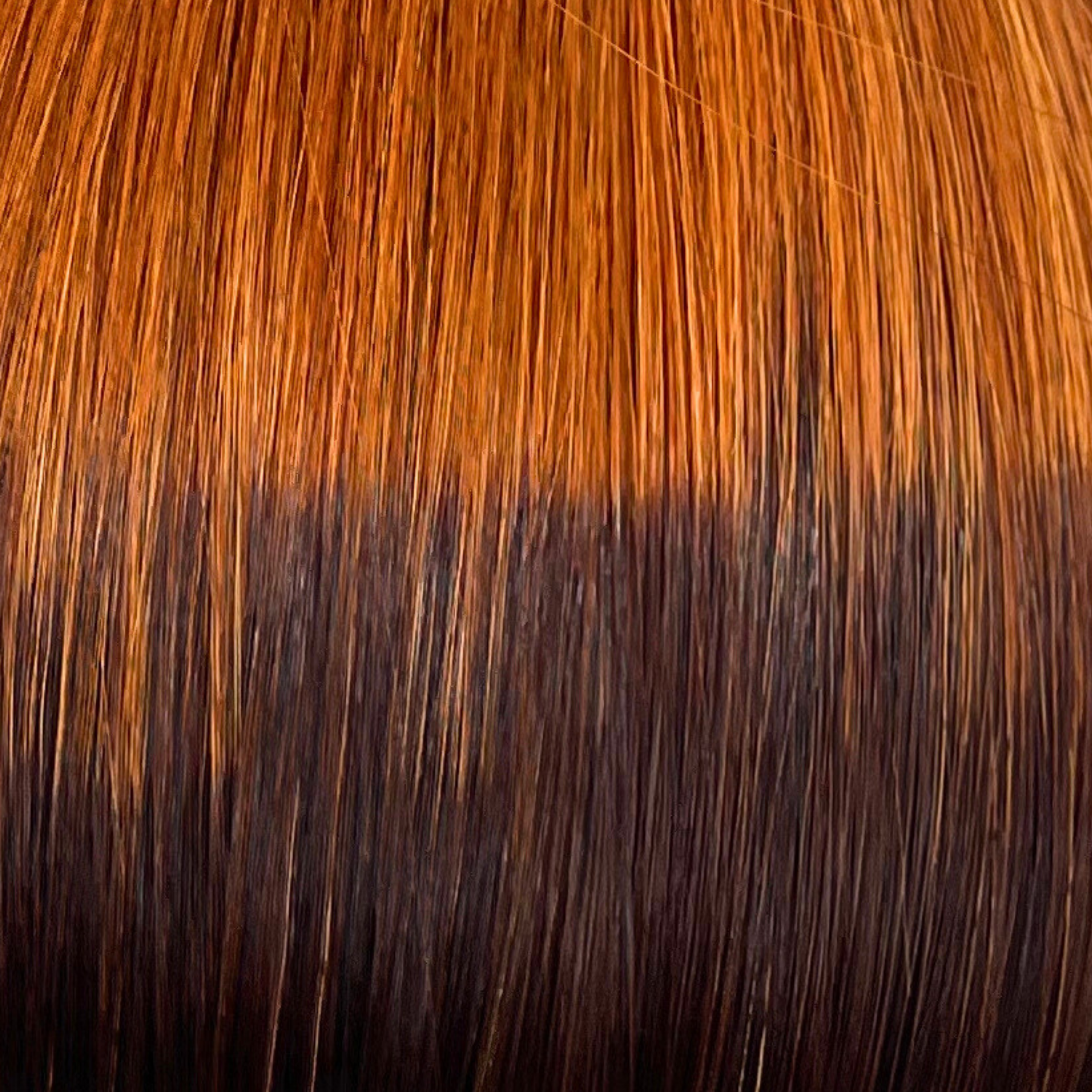 Ombre Orange Brown Color Bone Straight Remy Human Hair Weft KF15 - Image 8