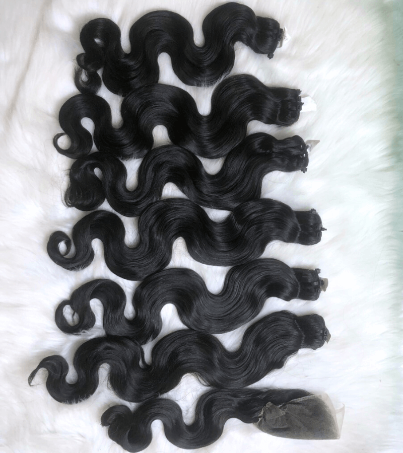 Natural Color Body Wavy Raw Hair Weft - Image 4