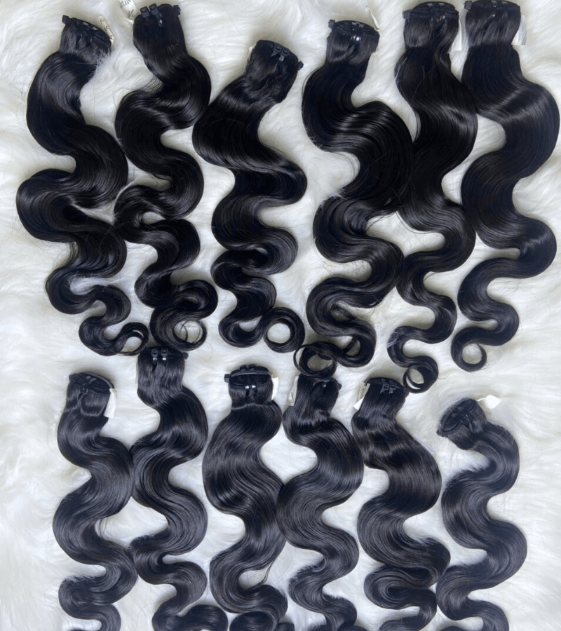 Natural Color Body Wavy Raw Hair Weft - Image 3