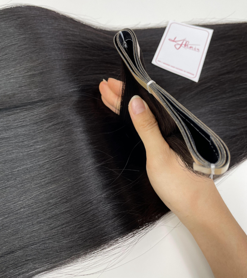 Natural Color Straight Long Tape In Hair Extensions - Image 8
