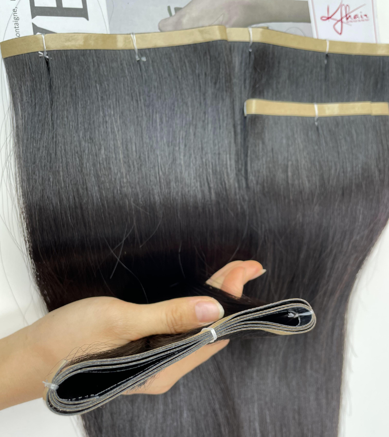 Natural Color Straight Long Tape In Hair Extensions - Image 6
