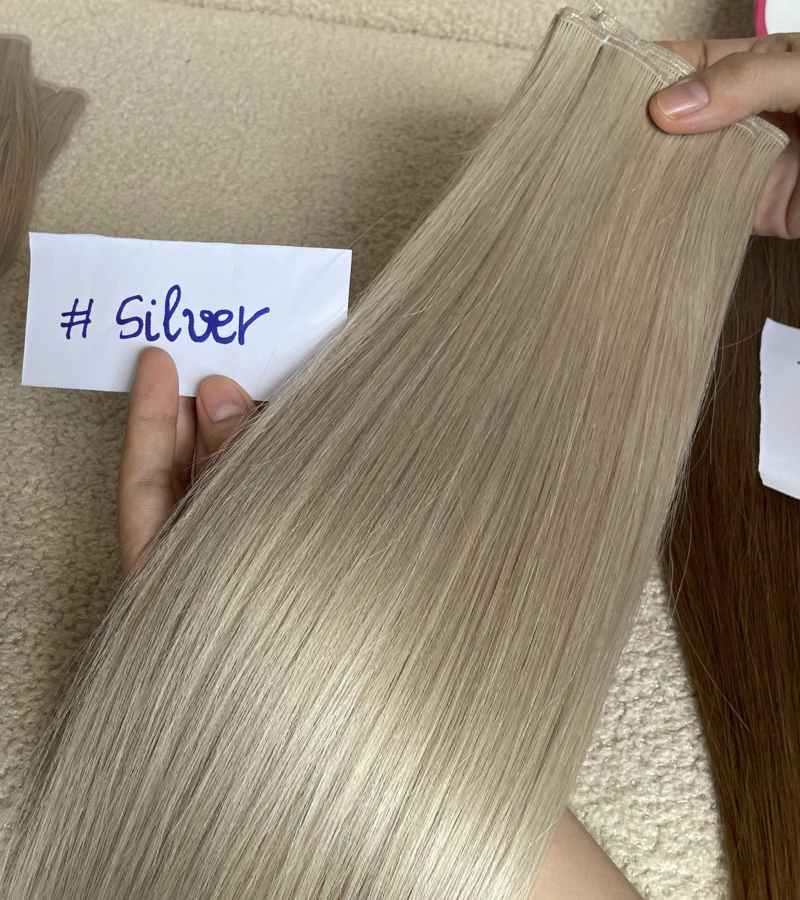 Silver Color Genius Weft Hair - Image 3