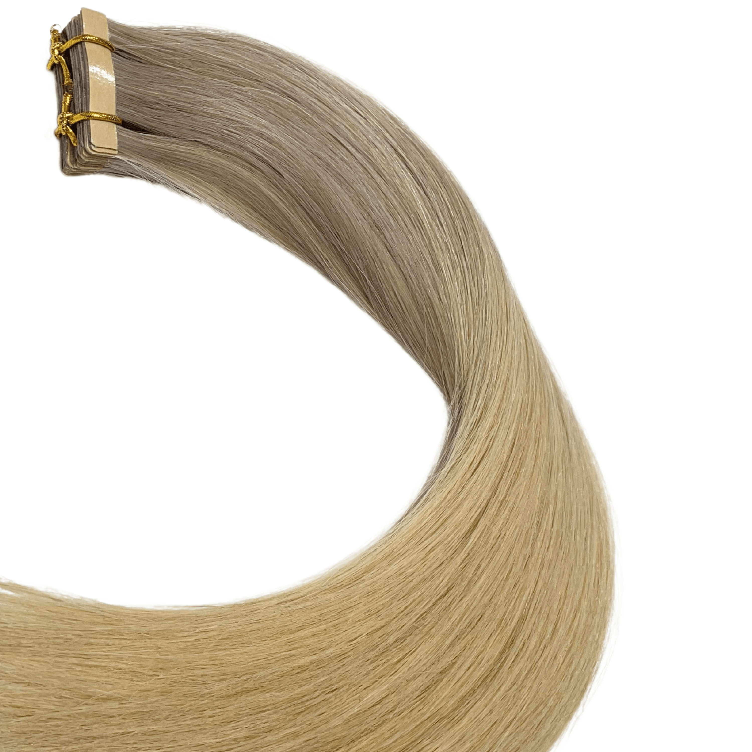 Golden Blonde Mixed Platinum Blonde Color Straight Tape In Hair Extensions - Image 5