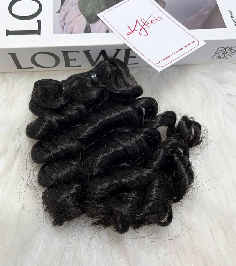 Natural Black Color Remy Human Hair Weft KF47 - Image 5
