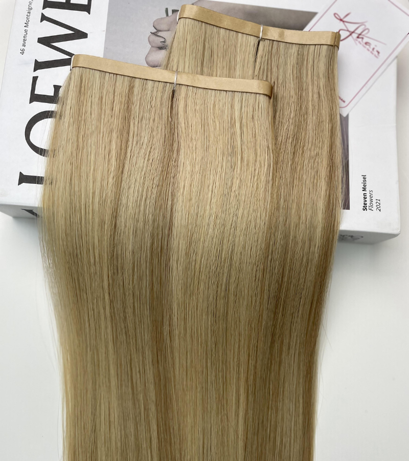 Viking Blond Color Straight Long Tape In Hair Extensions - Image 3