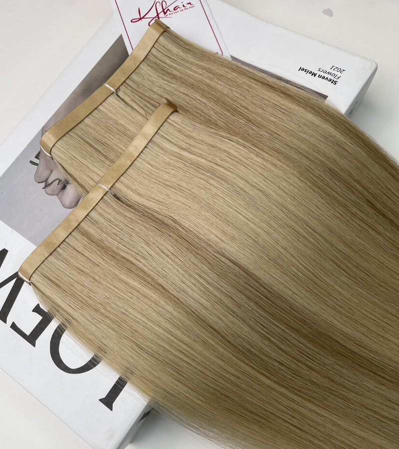 Viking Blond Color Straight Long Tape In Hair Extensions - Image 5