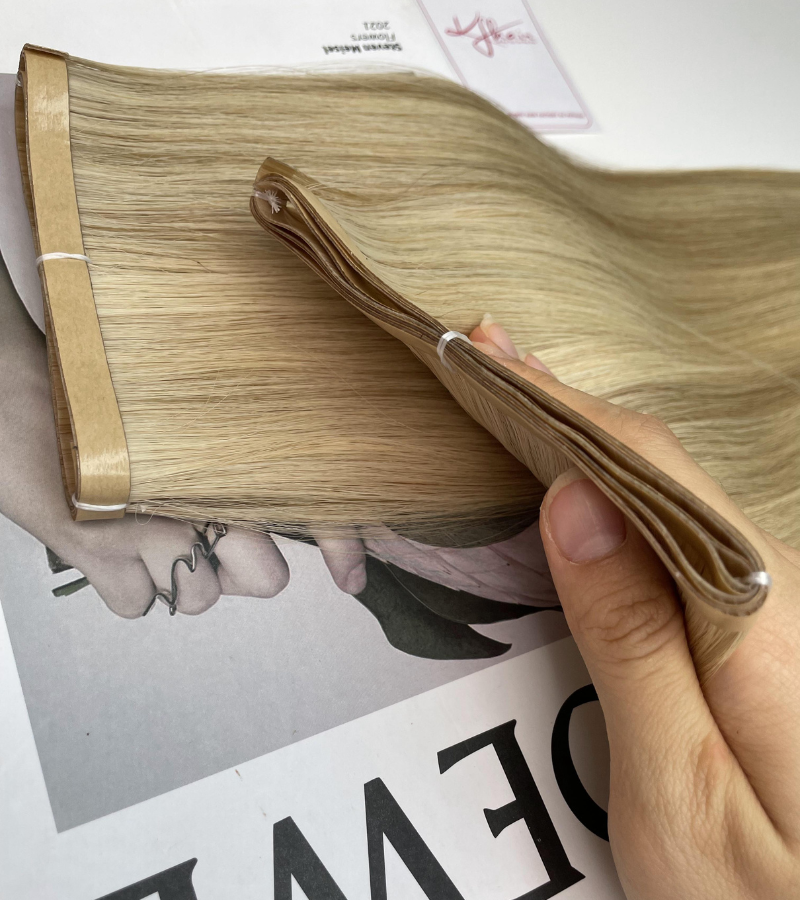 Viking Blond Color Straight Long Tape In Hair Extensions - Image 6
